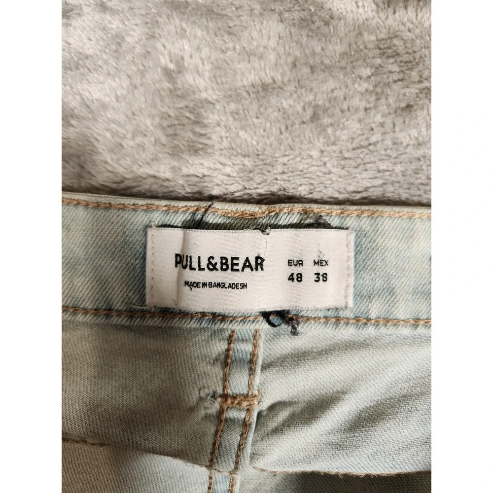 Pull and Bear Jeans Women's 39X32 (Tag EUR 48 MEX 38) Blue Skinny STAIN‎